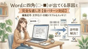 word 謎の
四角が出てくる