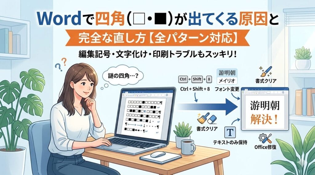 word 四角が出てくる
